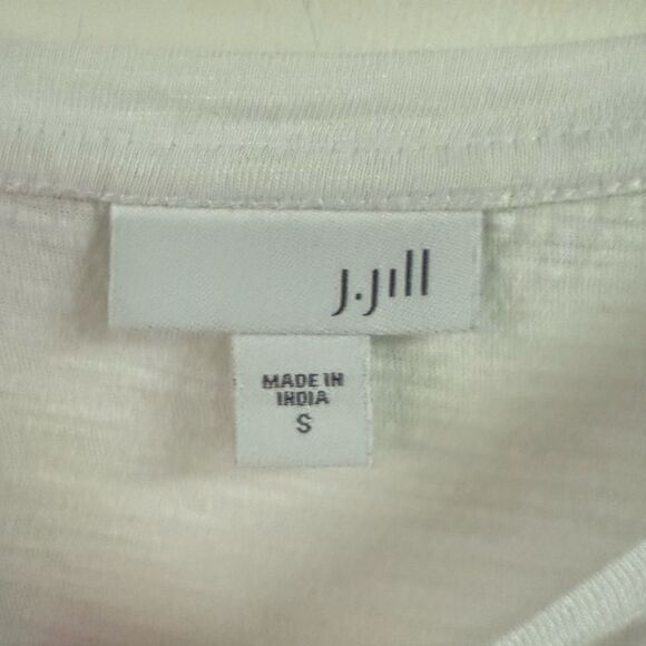 J Jill White Three Quarter Sleeve Tee Size S - Picture 4 of 6